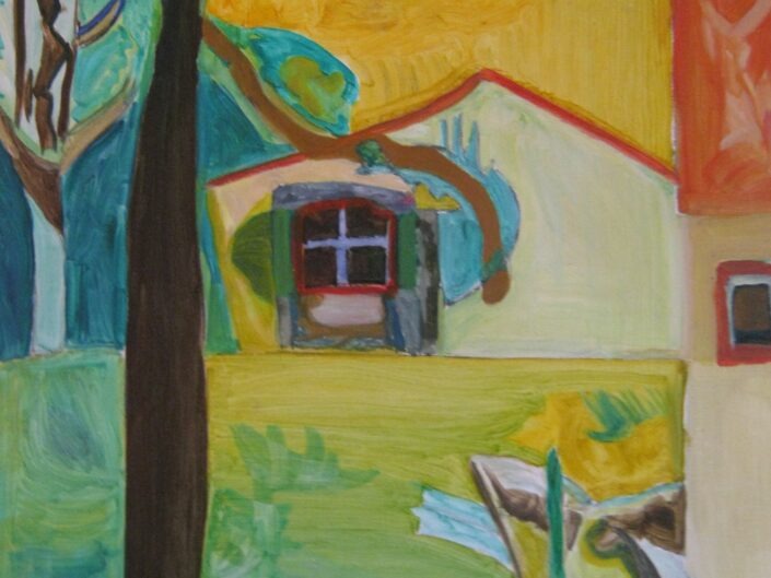 La maison de Mylène - Pastel sur toile - 50cmx60cm