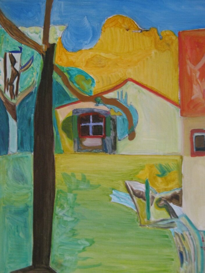 La maison de Mylène - Pastel sur toile - 50cmx60cm