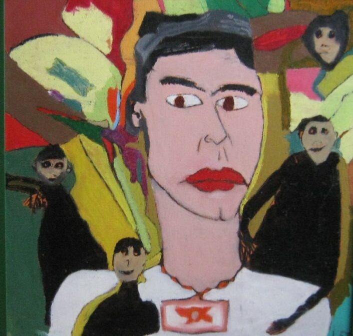 Frieda Kahlo - Pastel sur panneau - 50cmx50cm