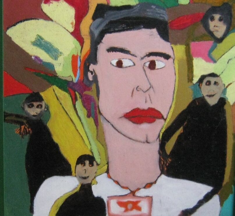 Frieda Kahlo - Pastel sur panneau - 50cmx50cm